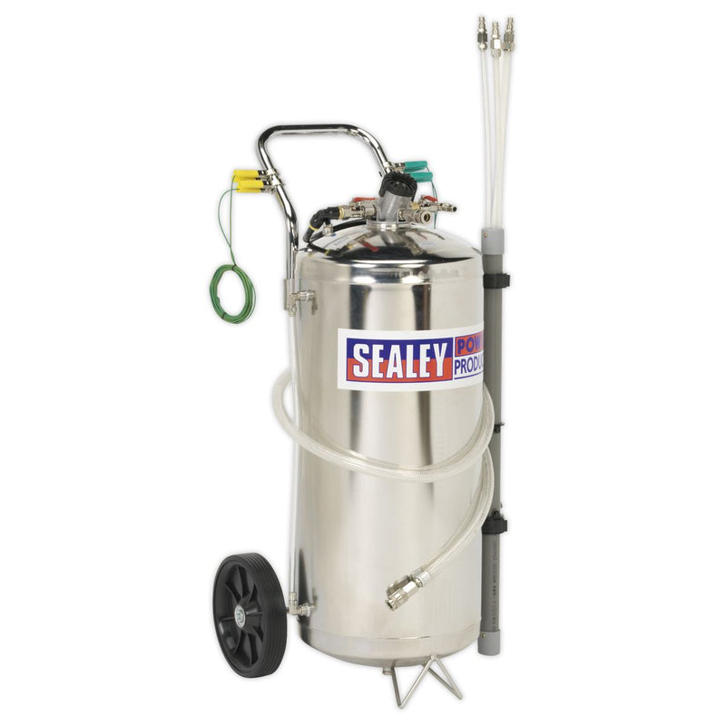 Air Operated Fuel Drainer 40L Stainless Steel