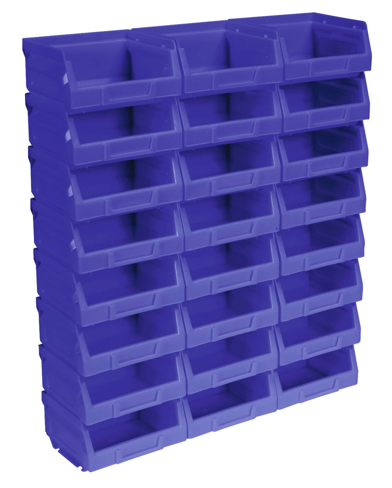 Plastic Storage Bin 105 x 85 x 55mm - Blue Pack of 24