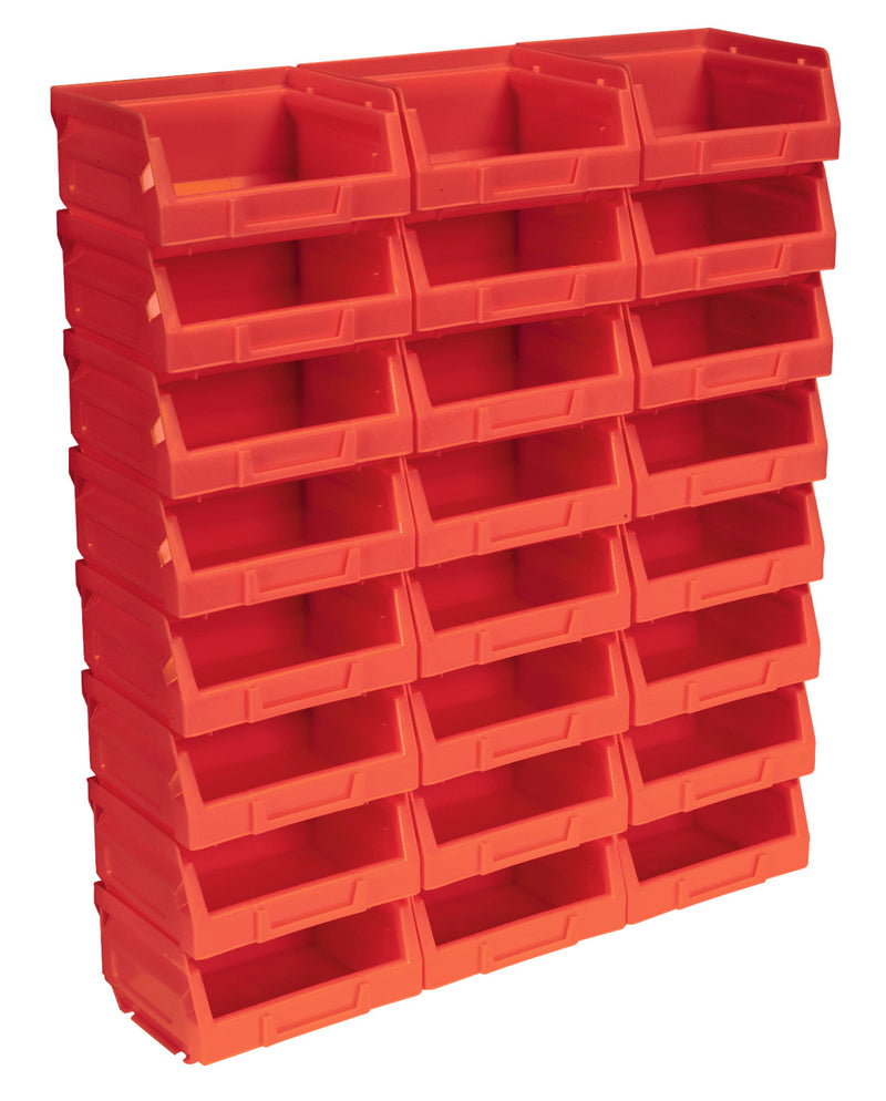 Plastic Storage Bin 105 x 85 x 55mm - Red Pack of 24