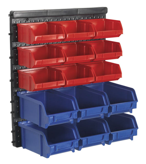 Bin Storage System Wall Mounting 15 Bins