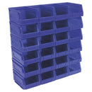 Sealey Plastic Storage Bin 105 x 165 x 85mm, Blue - Pack of 24 TPS224B