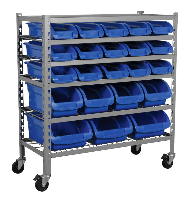 Mobile Bin Storage System 22 Bins