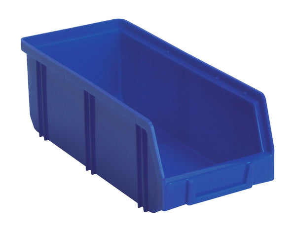 Plastic Storage Bin Deep 105 x 240 x 85mm - Blue Pack of 28