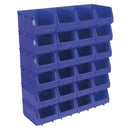 Sealey Plastic Storage Bin 150 x 240 x 130mm, Blue - Pack of 24 TPS324B