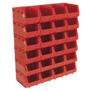Sealey Plastic Storage Bin 150 x 240 x 130mm, Red - Pack of 24 TPS324R