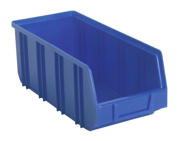 Plastic Storage Bin Deep 145 x 335 x 125mm Blue Pack of 16