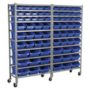 Sealey Mobile Bin Storage System with 72 Bins TPS72