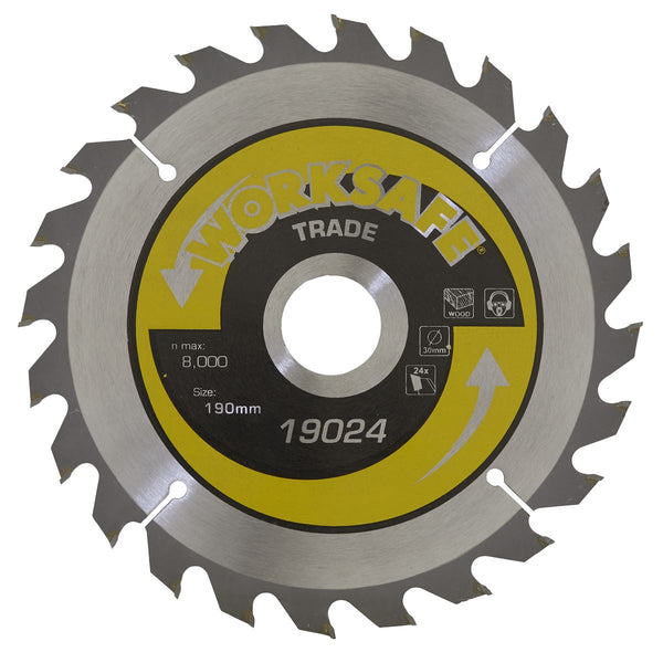 Sealey Trade Circular Saw Blade �190 x 30mm - 24tpu TS19024