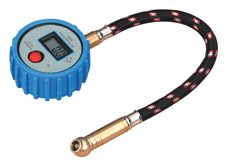 Tyre Pressure Gauge Digital with Leader Hose & Quick Release 0-100psi