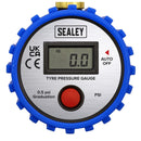 Sealey Digital Tyre Pressure Gauge with Leader Hose & Quick Release TST/PG981