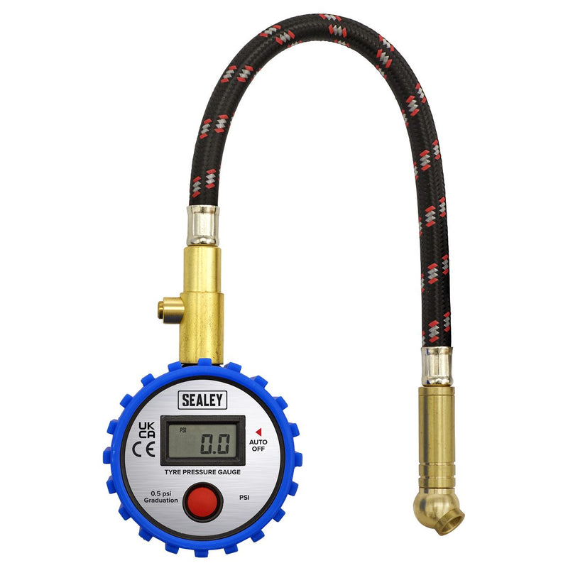 Tyre Pressure Gauge Digital with Leader Hose & Quick Release 0-100psi