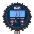 Sealey Digital Tyre Pressure Gauge with Swivel Head & Quick Release TST001