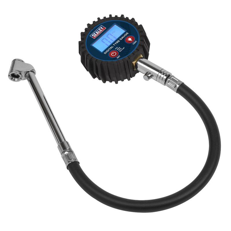 Digital Tyre Pressure Gauge with Twin Push-On Connector