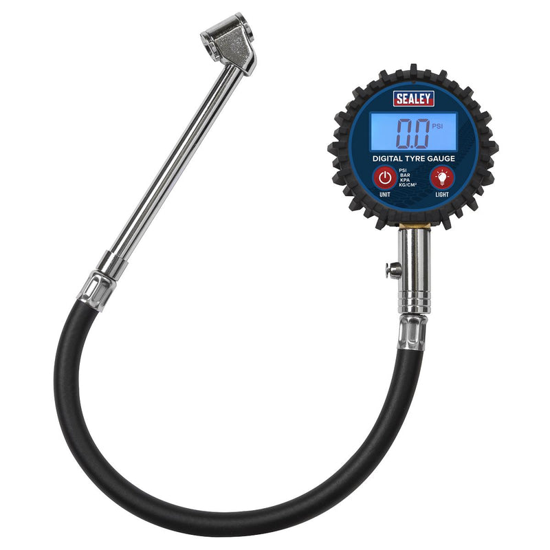 Digital Tyre Pressure Gauge with Twin Push-On Connector