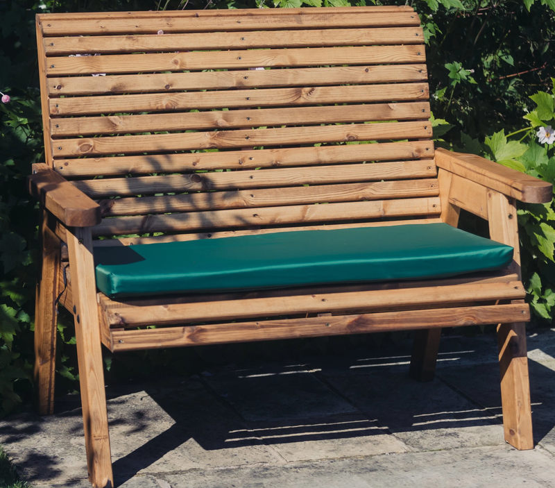 2 SEATER BENCH GARDEN FURNITURE HANDMADE UK SEAT WOODEN SWEDISH REDWOOD VS102