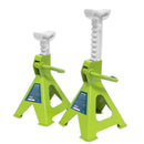 Sealey Ratchet Type Axle Stands (Pair) 2 Tonne Capacity per Stand - Hi-Vis Green VS2002HV