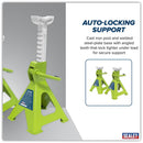 Sealey Ratchet Type Axle Stands (Pair) 2 Tonne Capacity per Stand - Hi-Vis Green VS2002HV