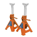 Sealey Ratchet Type Axle Stands (Pair) 2 Tonne Capacity per Stand - Orange VS2002OR