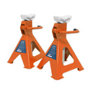 Sealey Ratchet Type Axle Stands (Pair) 2 Tonne Capacity per Stand - Orange VS2002OR