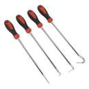 Sealey Extra-Long Pick & Hook Set 4pc VS5210