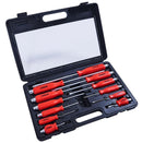 12pc Screwdriver Set Go Through Magnetic Phillips & Slotted Mechanics Case W5600