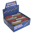 Sealey Brassed Steel Wire Brush with Plastic Handle - Display Box of 24 WB05DB24