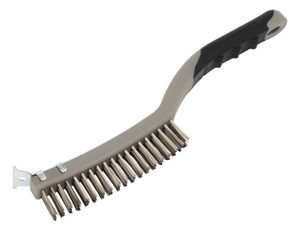 Wire Brush with Stainless Steel Fill & Scraper