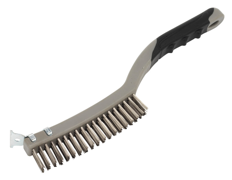 Wire Brush with Stainless Steel Fill & Scraper