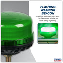 Sealey Warning Beacon with 12mm Bolt Fixing 36W SMD LED 12/24V - Green WB951LEDG