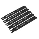 Sealey Worksafe&reg; Pipe Saw Blade 200 x 25 x 1.7mm 8tpi - Pack of 5 WPS1002