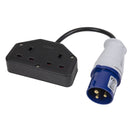Sealey Twin Trailing Socket & Cable Set 16A/13A WPS16132