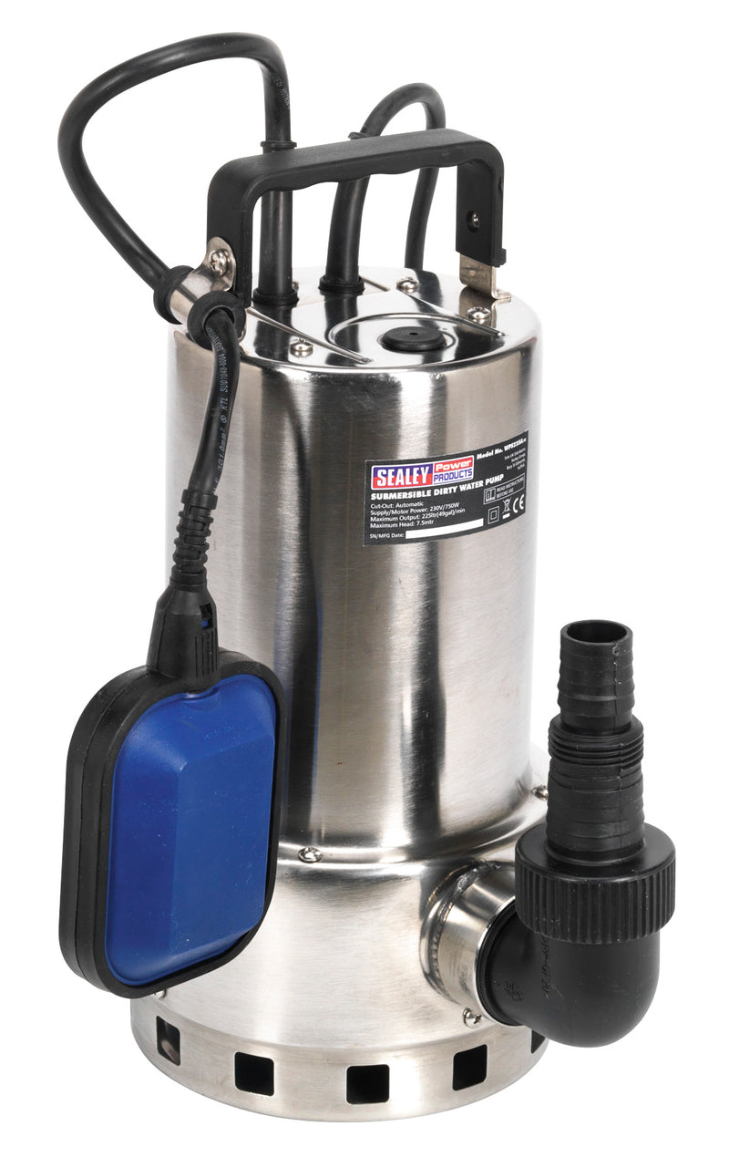 Submersible Stainless Water Pump Automatic Dirty Water 225L/min 230V