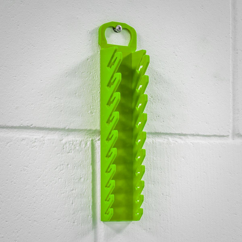 Spanner Rack Capacity 10 Stubby Spanners - Hi-Vis Green