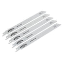 Sealey Reciprocating Saw Blade for Metal 225mm 18tpi - Pack of 5 WRS3014/200