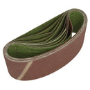Sealey Worksafe&reg; 100 x 610mm Sanding Belt 80Grit - Pack of 10 WSB6180