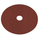 Sealey Worksafe&reg; 115mm Fibre Backed Sanding Disc 60Grit - Pack of 25 WSD4560