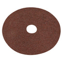 Sealey Worksafe&reg; 125mm Fibre Backed Sanding Disc 24Grit - Pack of 25 WSD524