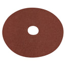 Sealey Worksafe&reg; 125mm Fibre Backed Sanding Disc 40Grit - Pack of 25 WSD540