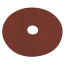 Sealey Worksafe&reg; 125mm Fibre Backed Sanding Disc 60Grit - Pack of 25 WSD560