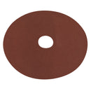 Sealey Worksafe&reg; 125mm Fibre Backed Sanding Disc 80Grit - Pack of 25 WSD580