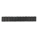 Sealey Black Steel Adhesive Wheel Weight 5g Strip of 12 - Pack of 50 WWSA5B