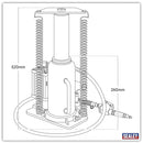 Sealey Air Operated Bottle Jack 20 Tonne YAJ18S