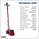 Sealey Air Operated Single Stage Jack 20 Tonne YAJ201