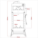 Sealey Premier Heavy-Duty Floor Type Hydraulic Press 20 Tonne YK209F