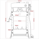 Sealey Premier Air/Hydraulic Floor Type Press with Foot Pedal 50 Tonne YK509FAH