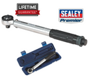 SEALEY TORQUE WRENCH 3/8" DRIVE MICROMETER CALIBRATED RATCHET 20-110NM AK623