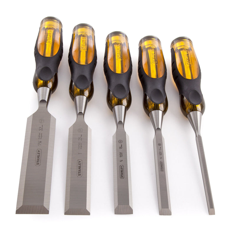 Stanley Chisel Set FatMax Thru Tang 5pc Set In Storage Case 2-16-269