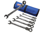 BLUESPOT RATCHET SPANNER SET FLEXIBLE HEAD 6PC COMBINATION METRIC 8-17MM 04312