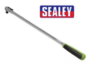 Sealey Ratchet Wrench 1/4" Sq Drive Extra Long Flexi Head Flip Reverse S01257
