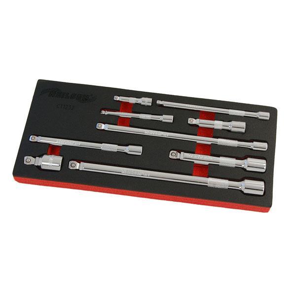 WOBBLE EXTENSION BAR SOCKET SET 9PC 3/8" 1/4" 1/2" DRIVE RATCHET SET CT1232